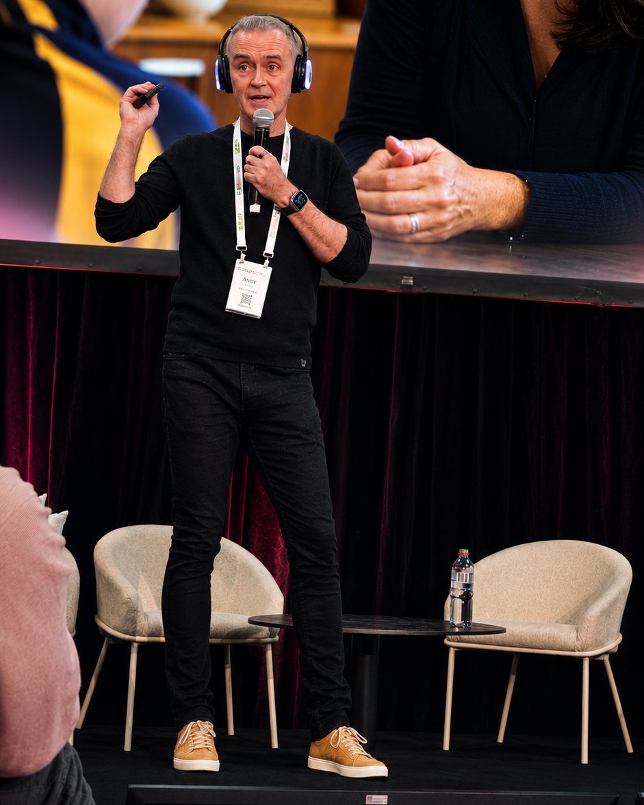 Andy Rankin speaking on stage at EDUtech Australia 2026